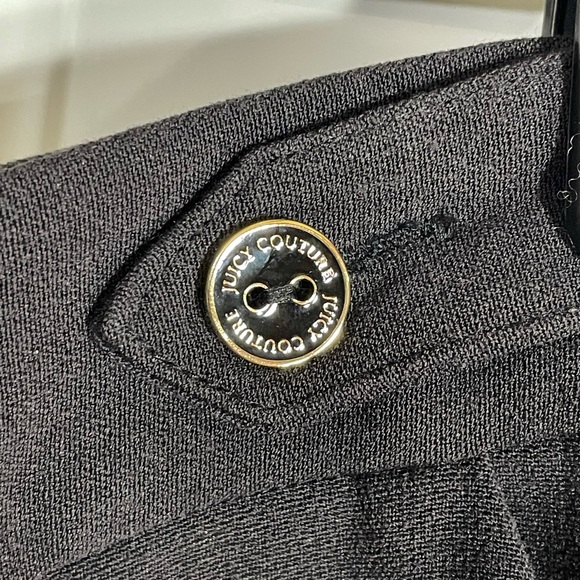 NWT Juicy Couture Black Label Pitch Black HW Ankle Cuffed Suiting Pant, Size 10 - Picture 3 of 10